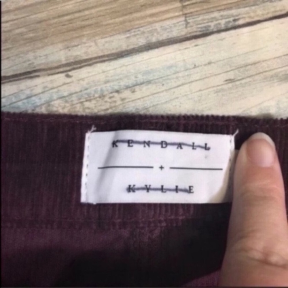 Kendall & Kylie Red Corduroy Shorts - Picture 2 of 3